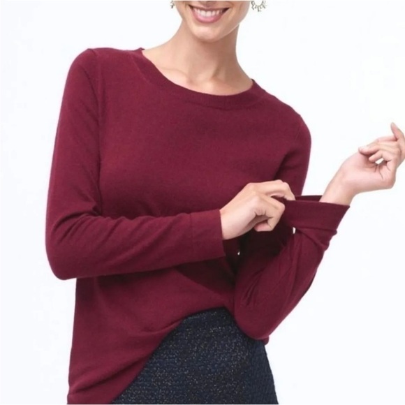 J.Crew cashmere Teddie sweater XS Burgundy Womens - Picture 1 of 3